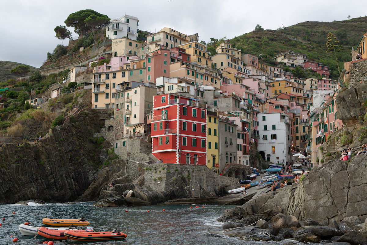 Original image of colorful seaside town