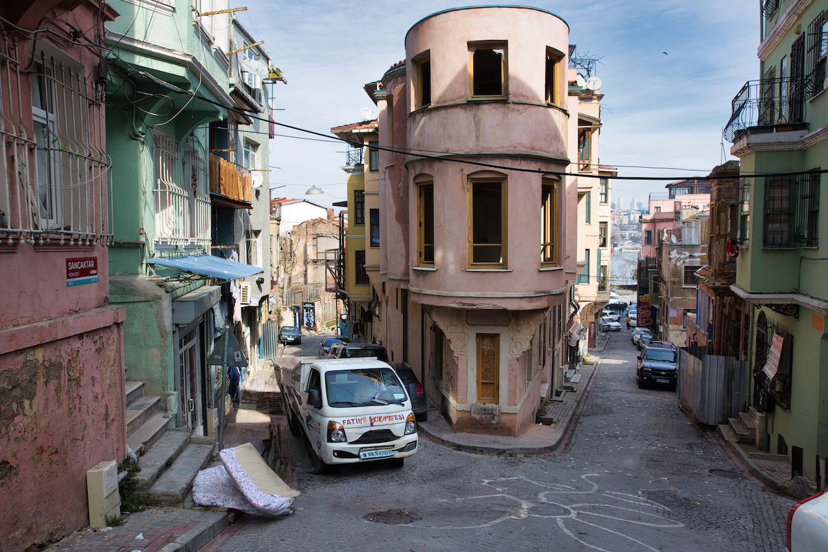 Image of a Turkish street scene with people removed