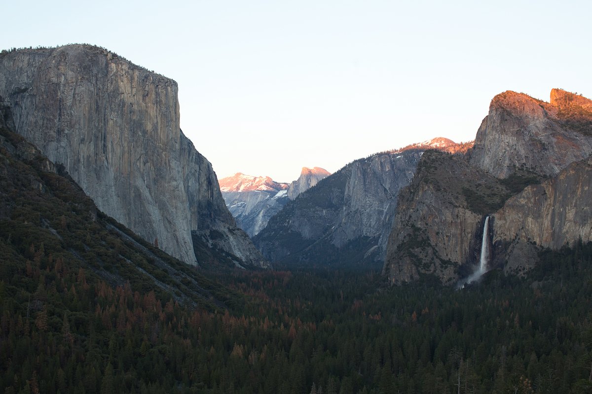 RAW image of the Half Dome in Yosemite Valley