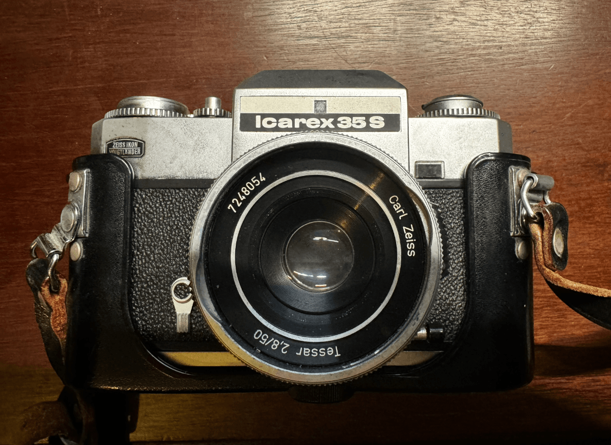 A vintage SLR camera