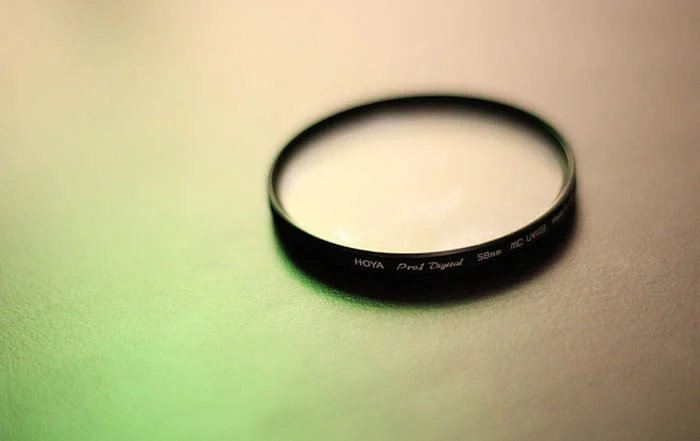 Close up shot of Hoya camera filter