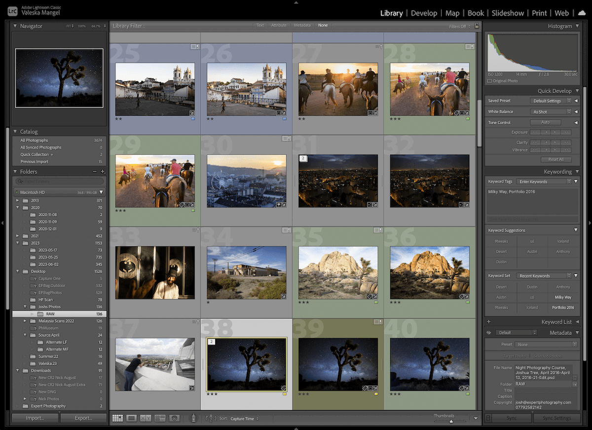 screenshot of lightroom classic 