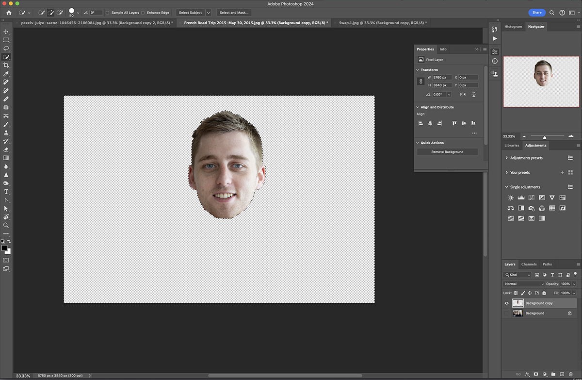 screenshot of photoshop with face cut out