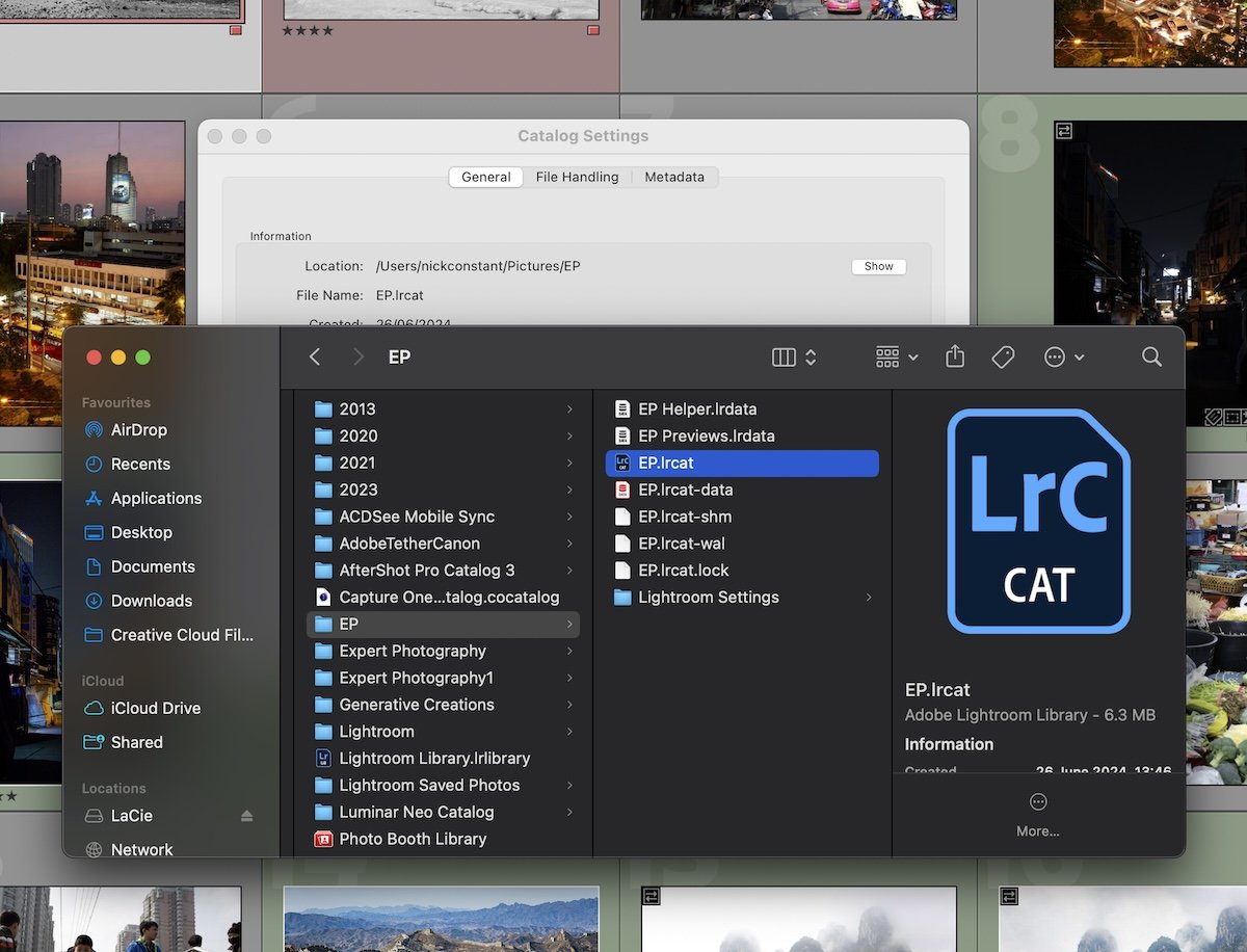 screenshot of lightroom file settings