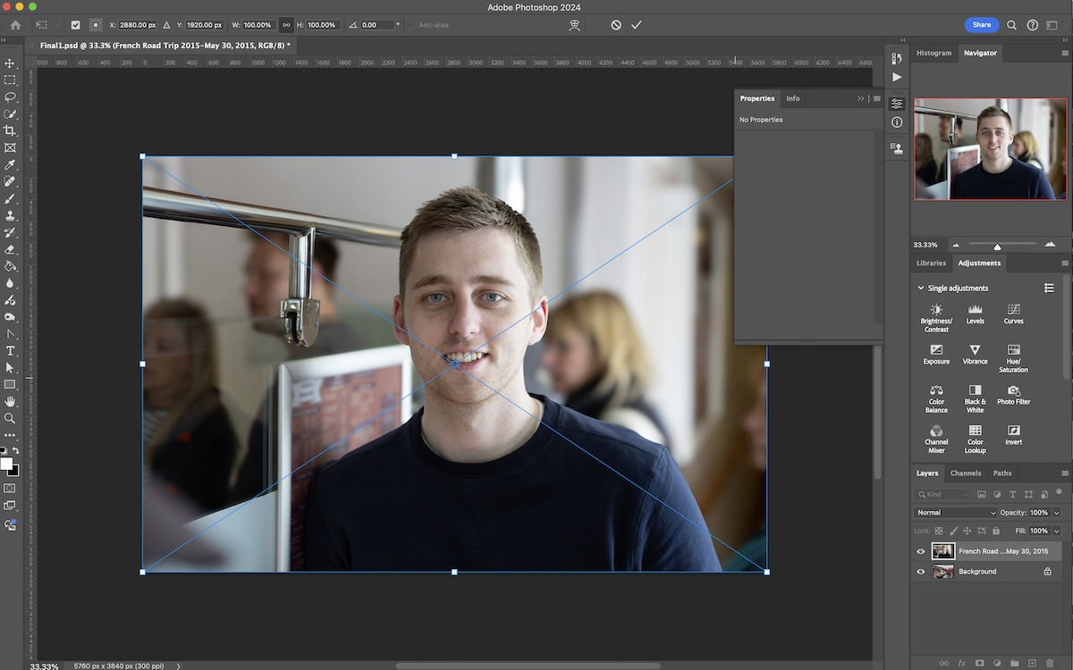 screenshot of portrait of man open in photoshop