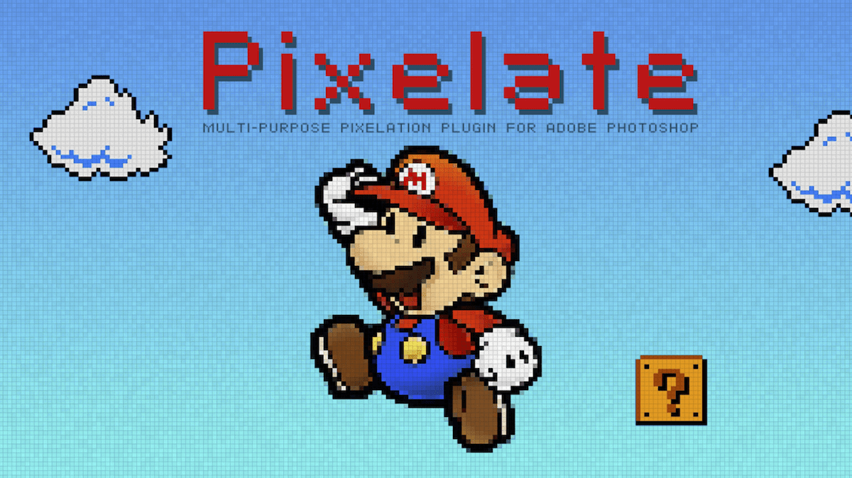 pixelate ad with mario