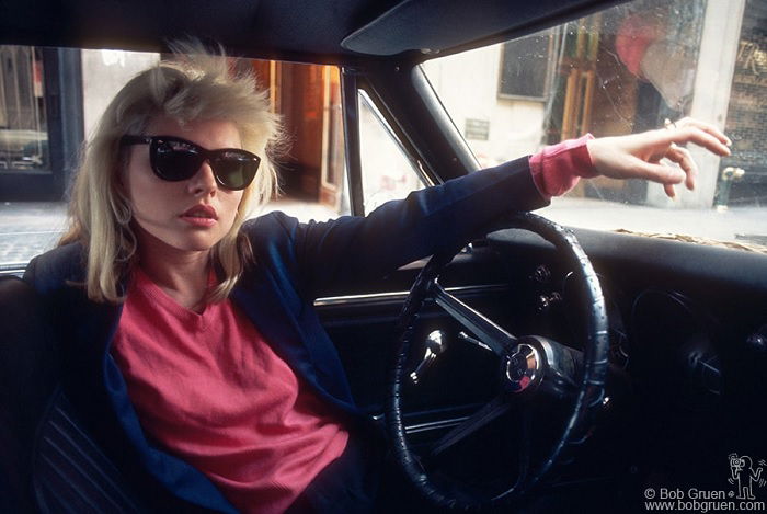 Debbie Harry in a car