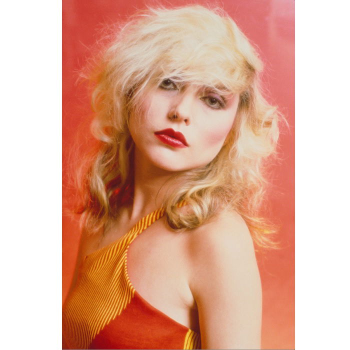 Debbie Harry against red background